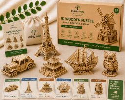 25 3D Wooden Puzzle